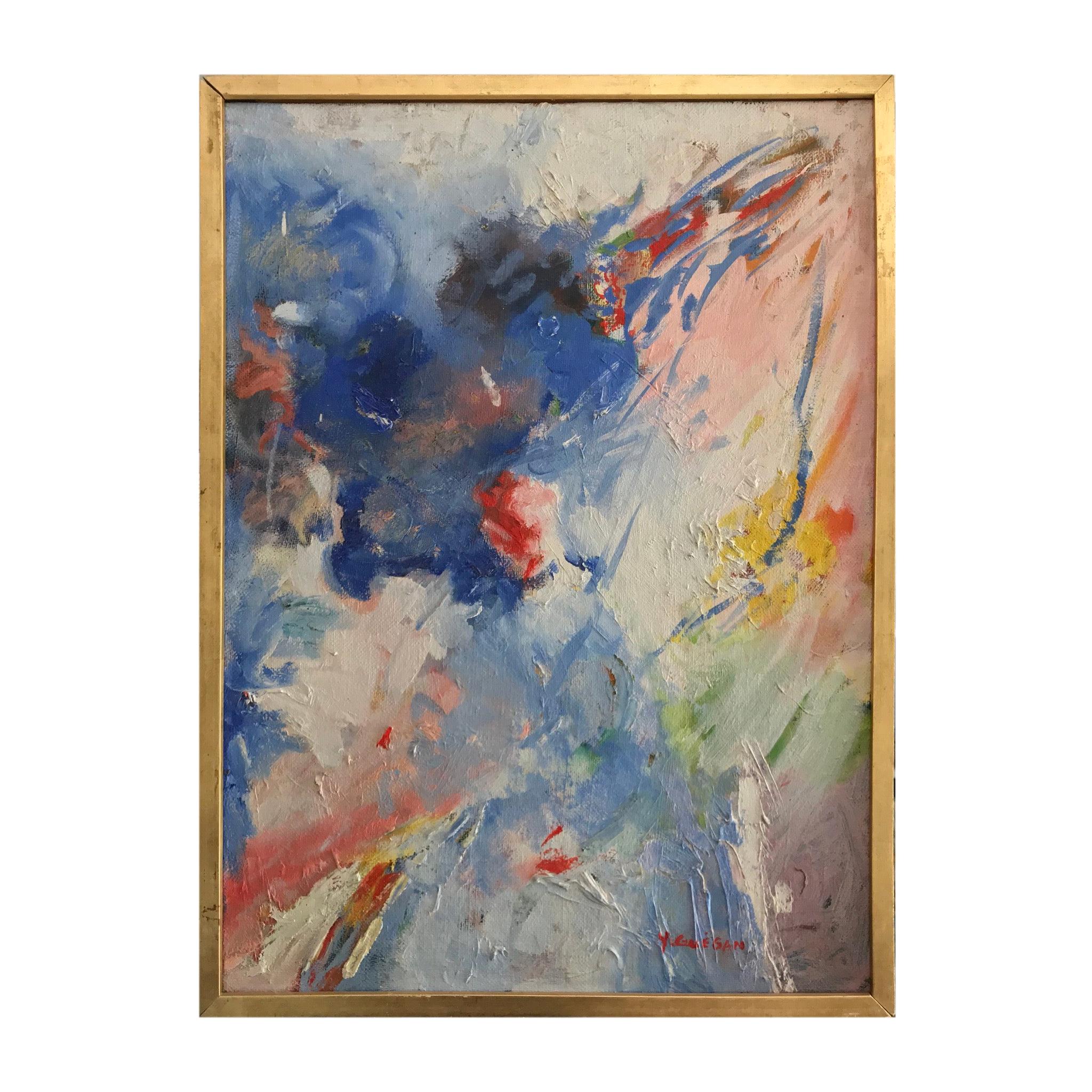 YVONNE GUÉGAN Abstract Oil on Canvas, 1950s