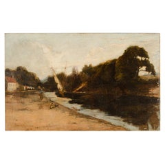 Huile sur toile de David Noble (britannique, 1882-1890)