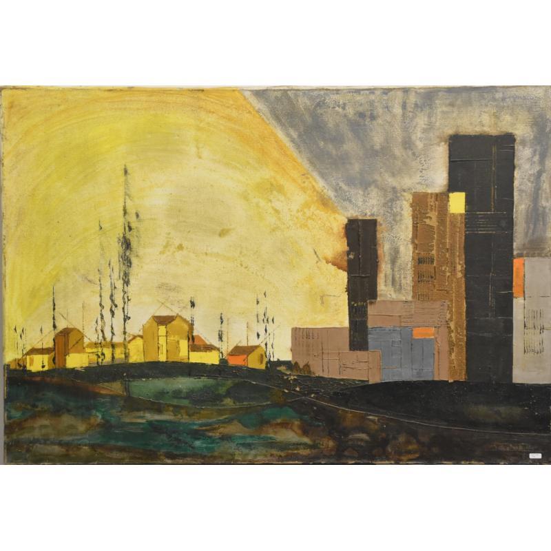 Huile sur toile, datant d'environ 1960, signée en vente 1