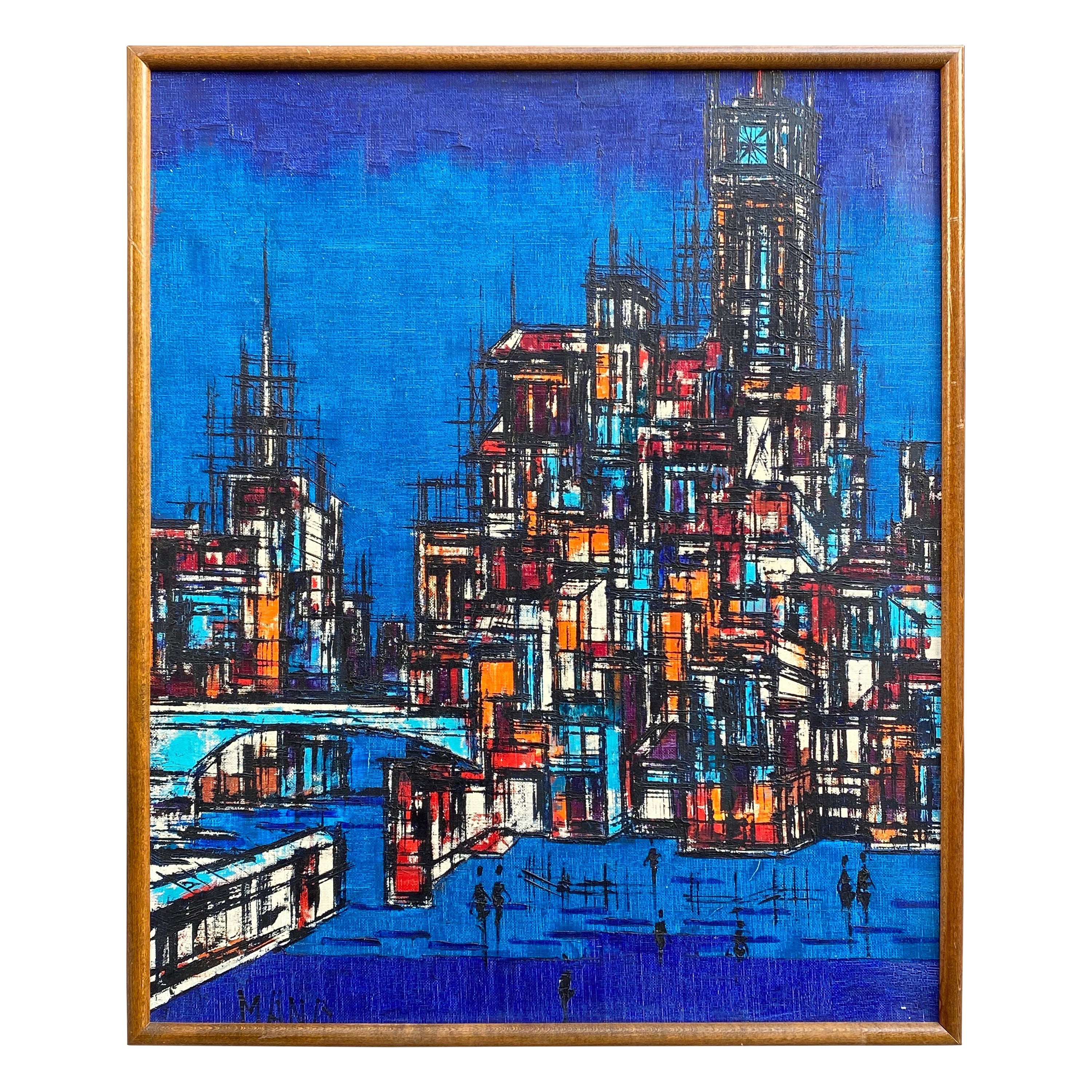 Huile sur toile Cityscape