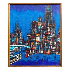 Huile sur toile Cityscape