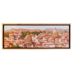 Oil on Canvas Cityscape Painting of Rome, Italy by Listed Artist Douglas Atwill