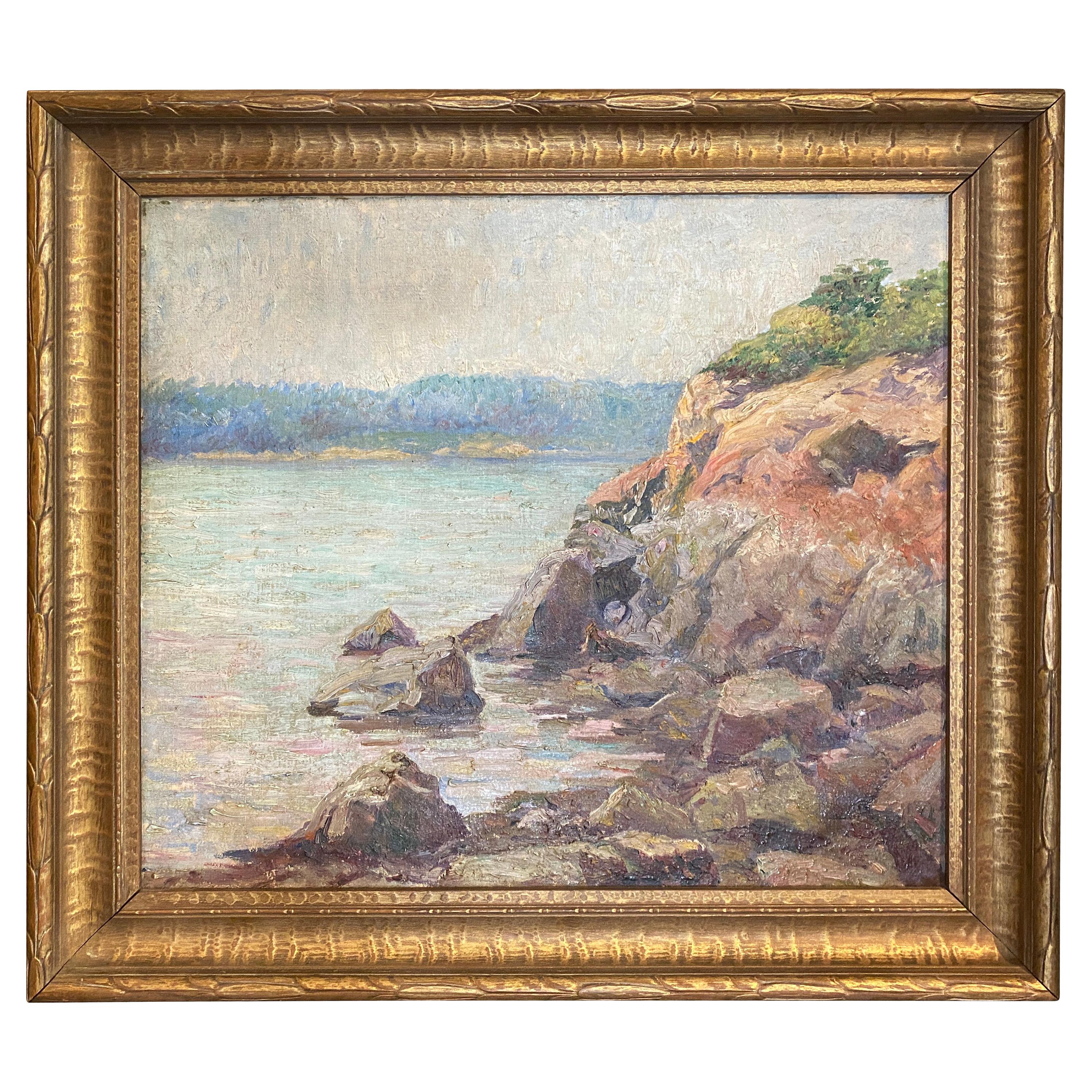 Oil on Canvas Coastal Landscape Painting