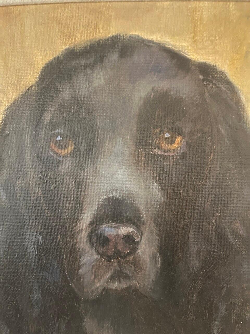 Öl auf Leinwand Cocker Spaniel Porträt von Houston Künstler Martha Goodrum