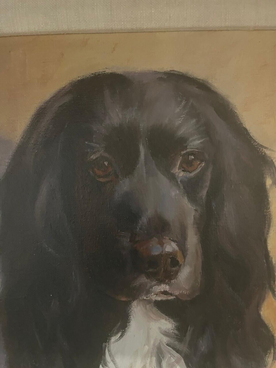 Öl auf Leinwand Cocker Spaniel Porträt von Houston Künstler Martha Goodrum