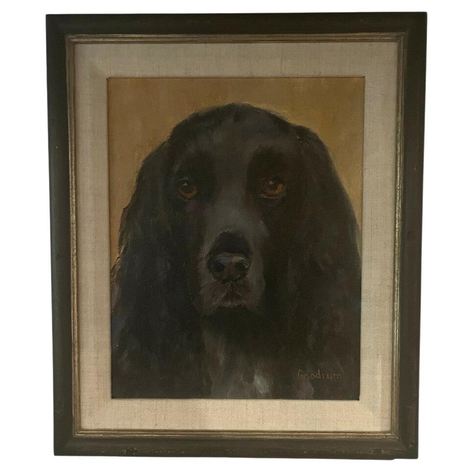 Öl auf Leinwand Cocker Spaniel Portrait im Angebot