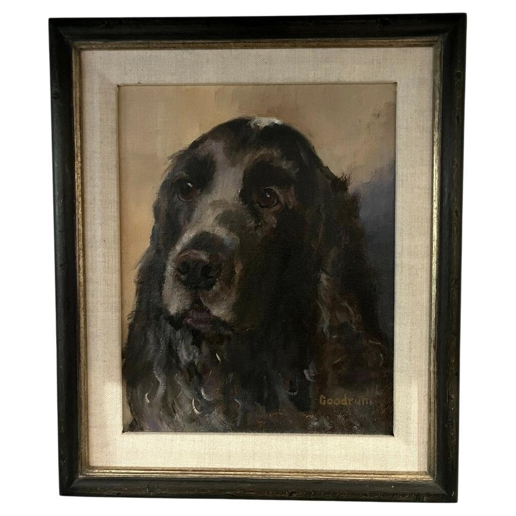 Öl auf Leinwand Cocker Spaniel Portrait