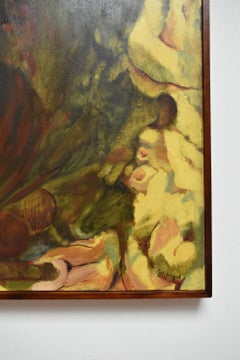Oil on canvas composition painting, Ja Janczuk, 1970s.