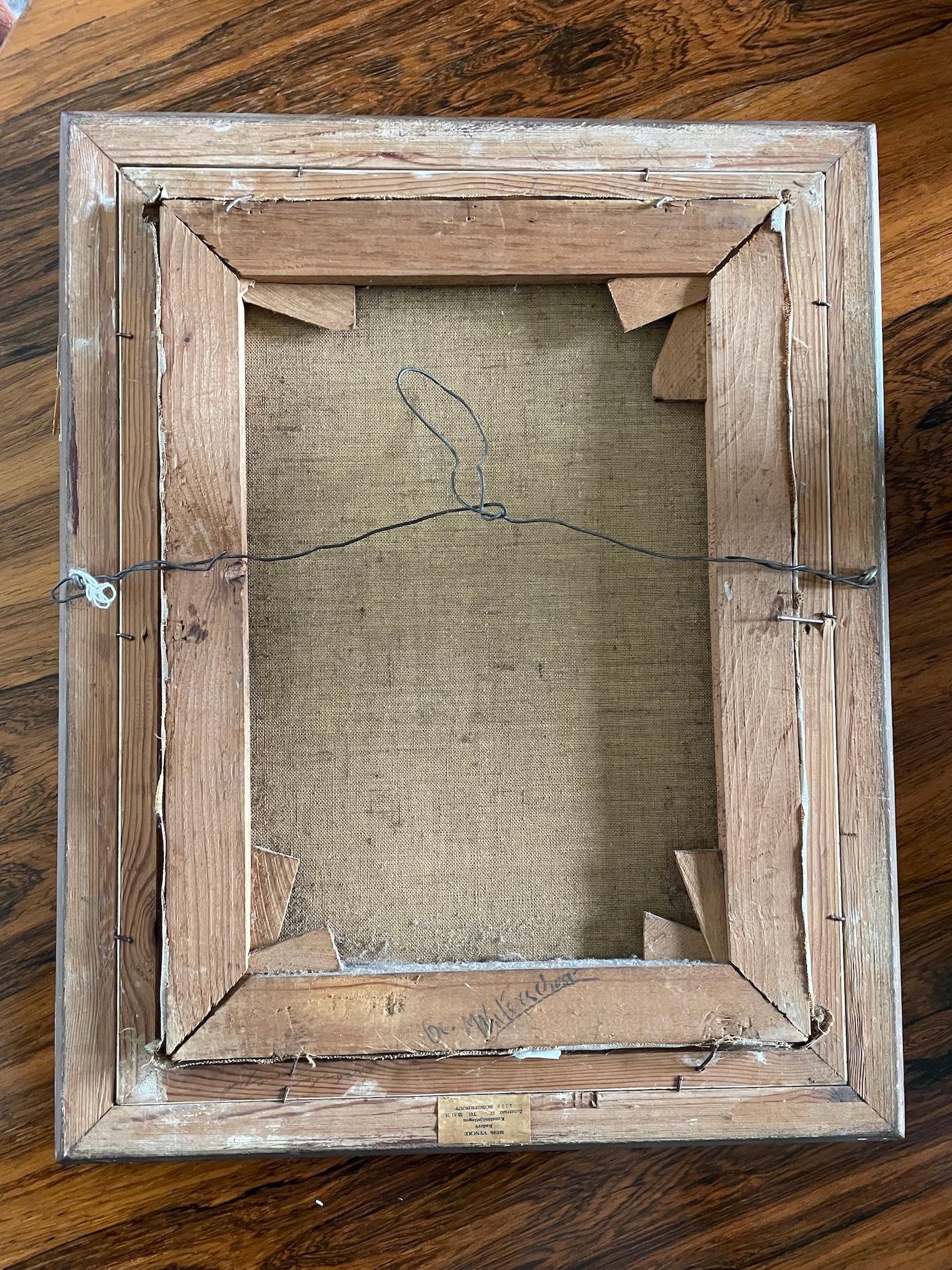 Öl auf Leinwand Kornblumen Signiert A Waterschoot (Belgisch) im Angebot