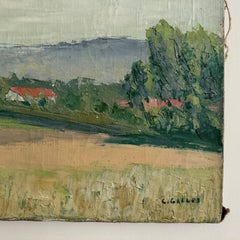 Oil on canvas depicting a landscape, 20th century, by Carlos Gallos