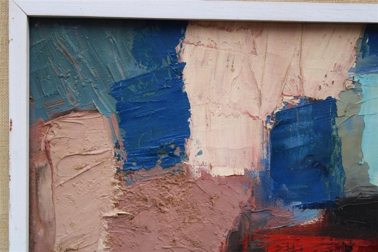Oil on Canvas Depicting a Spatulated, Italy, 1960, Face at 1stDibs