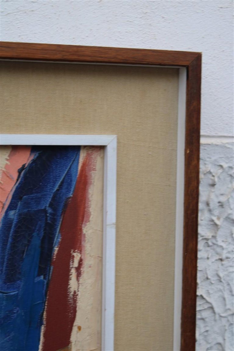 Oil on Canvas Depicting a Spatulated, Italy, 1960, Face at 1stDibs