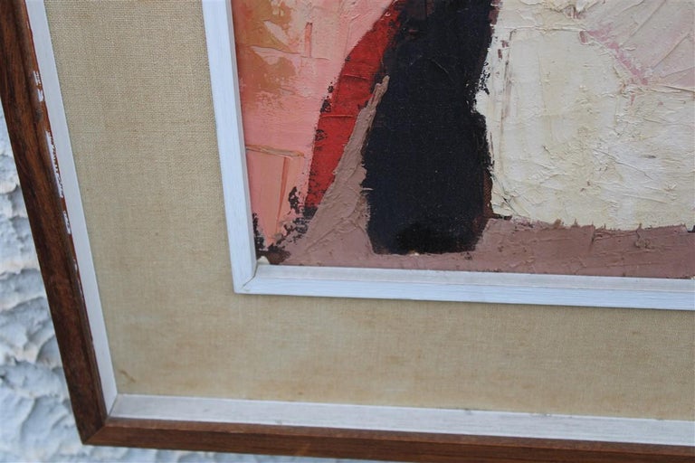 Oil on Canvas Depicting a Spatulated, Italy, 1960, Face at 1stDibs