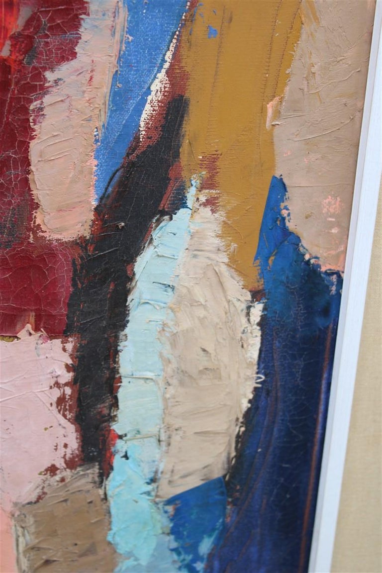 Oil on Canvas Depicting a Spatulated, Italy, 1960, Face at 1stDibs