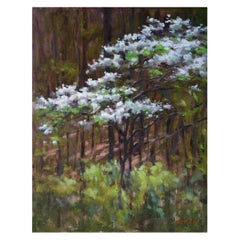 Oil on Canvas "Dogwood" Dogwood Tree Scene by Sue Foell