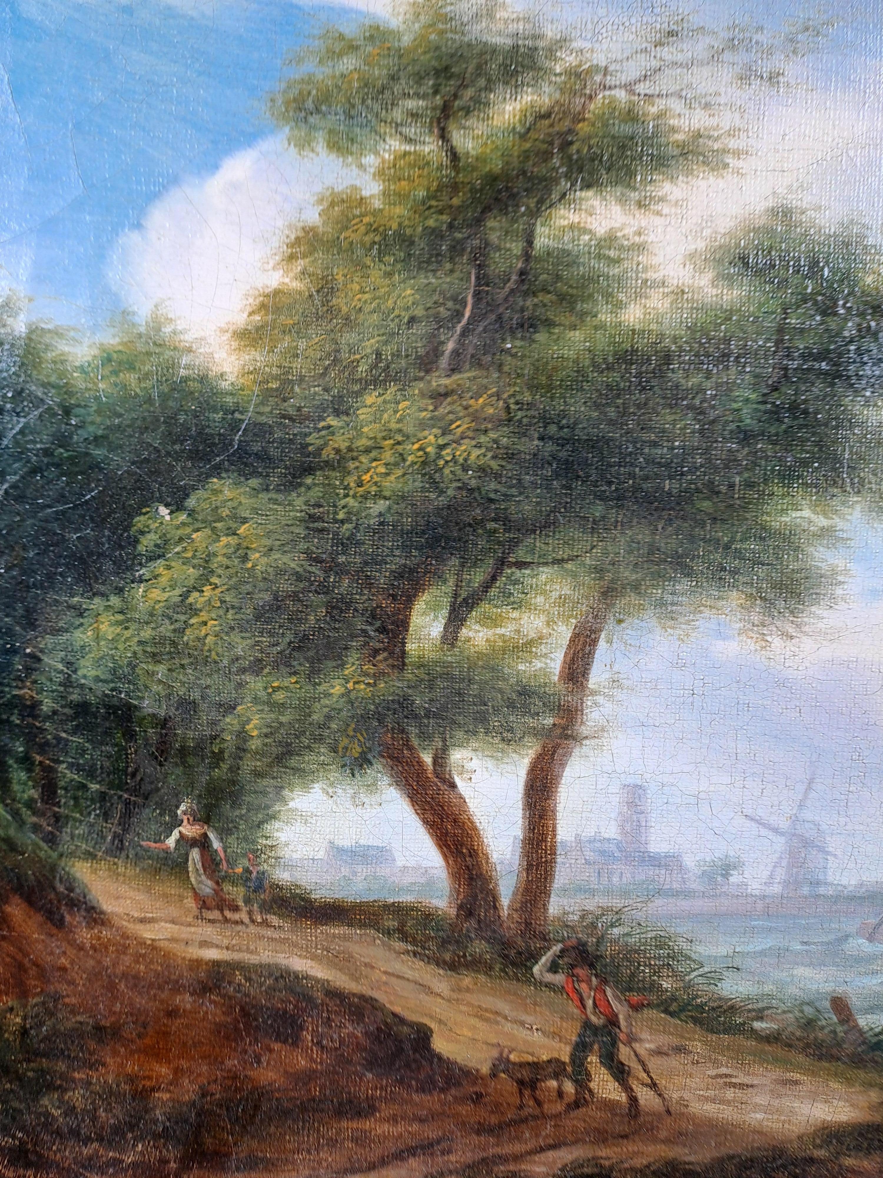 Oil On Canvas - Dutch School Of The 18th Century - The Approach Of The Storm For Sale 4