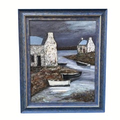 Öl auf Leinwand, expressionistisch: „Abend in der Bretagne“, Ronald, nach Georges Laporte