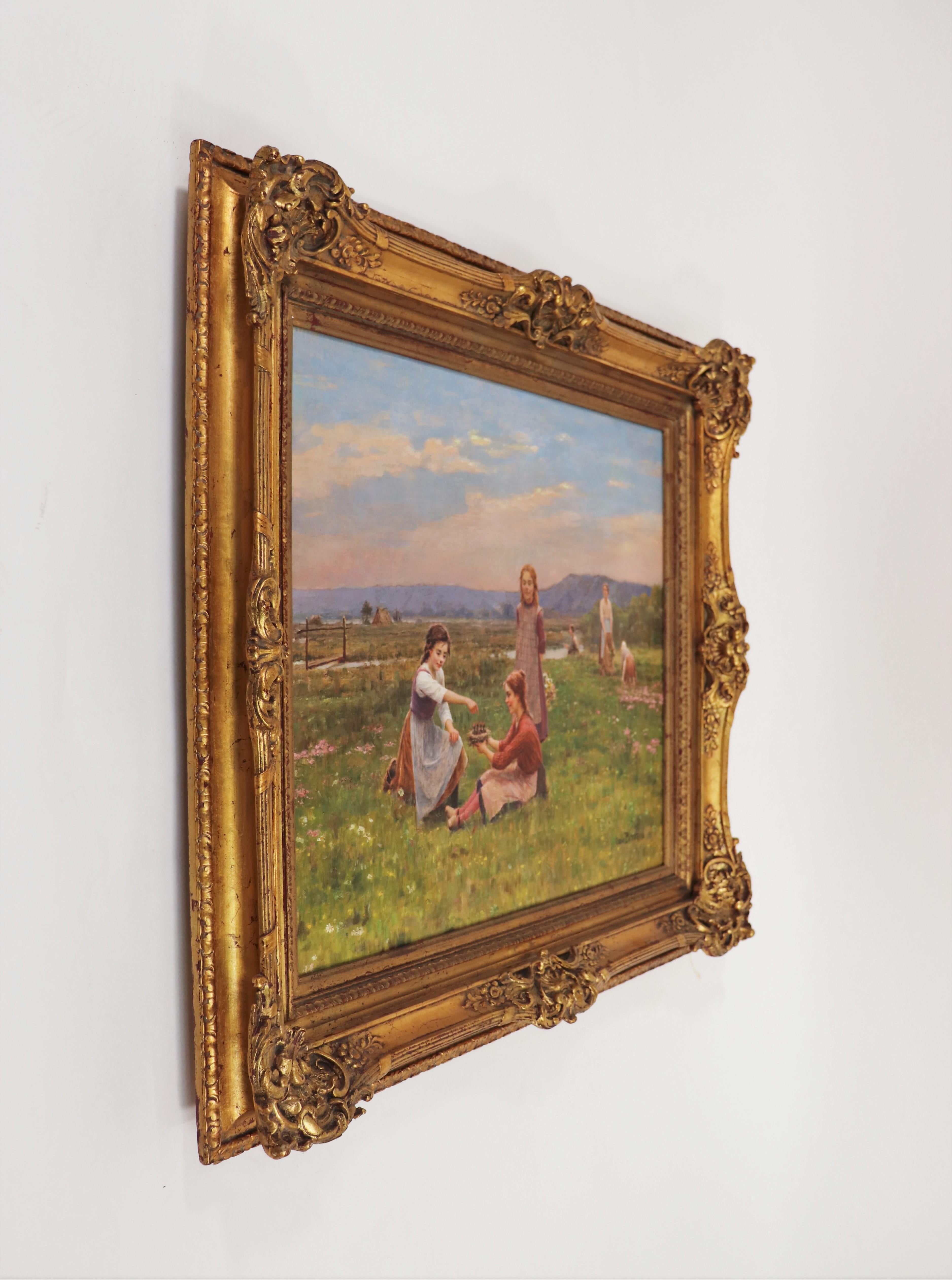 Barbizon School Oil on Canvas 