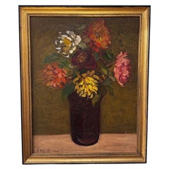 Öl auf Leinwand Blumen in Vase