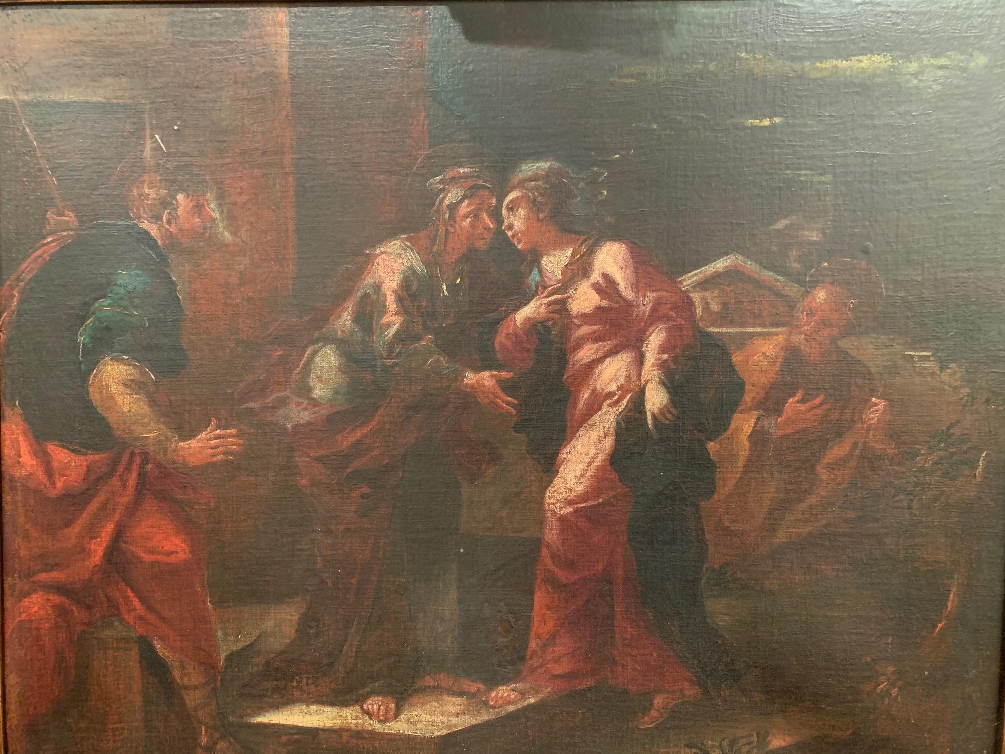 XVIIIe siècle et antérieur Huile sur toile en vente