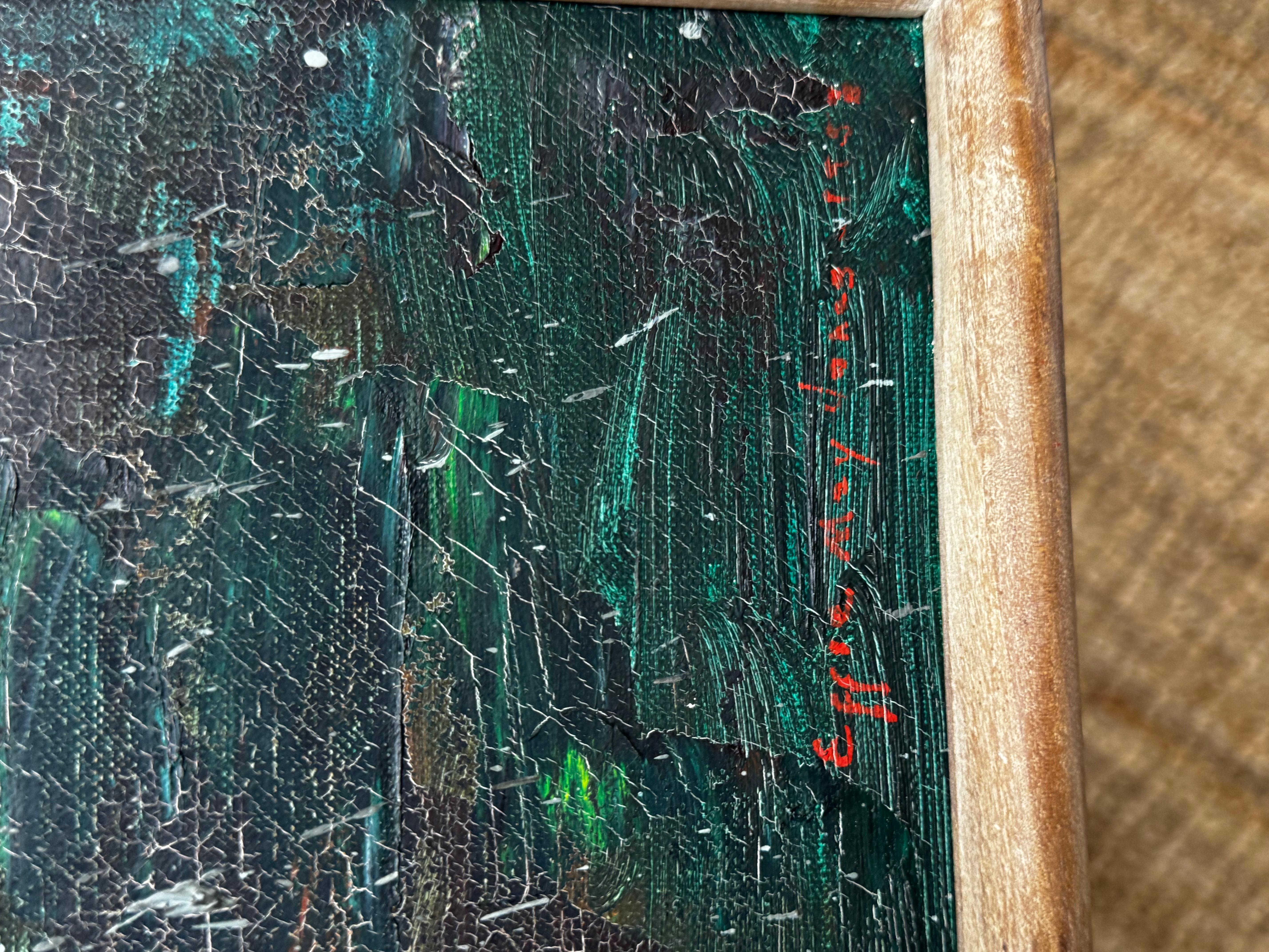 Metà XX secolo Olio su tela in vendita