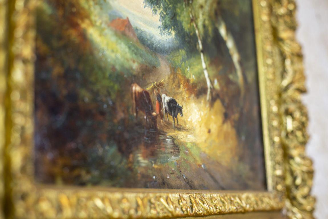 Oil on Canvas from the Turn of the 19th and 20th Centuries In Good Condition For Sale In Opole, PL