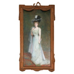 Oil on Canvas from the XIXth Century, Carved Wood Frame.