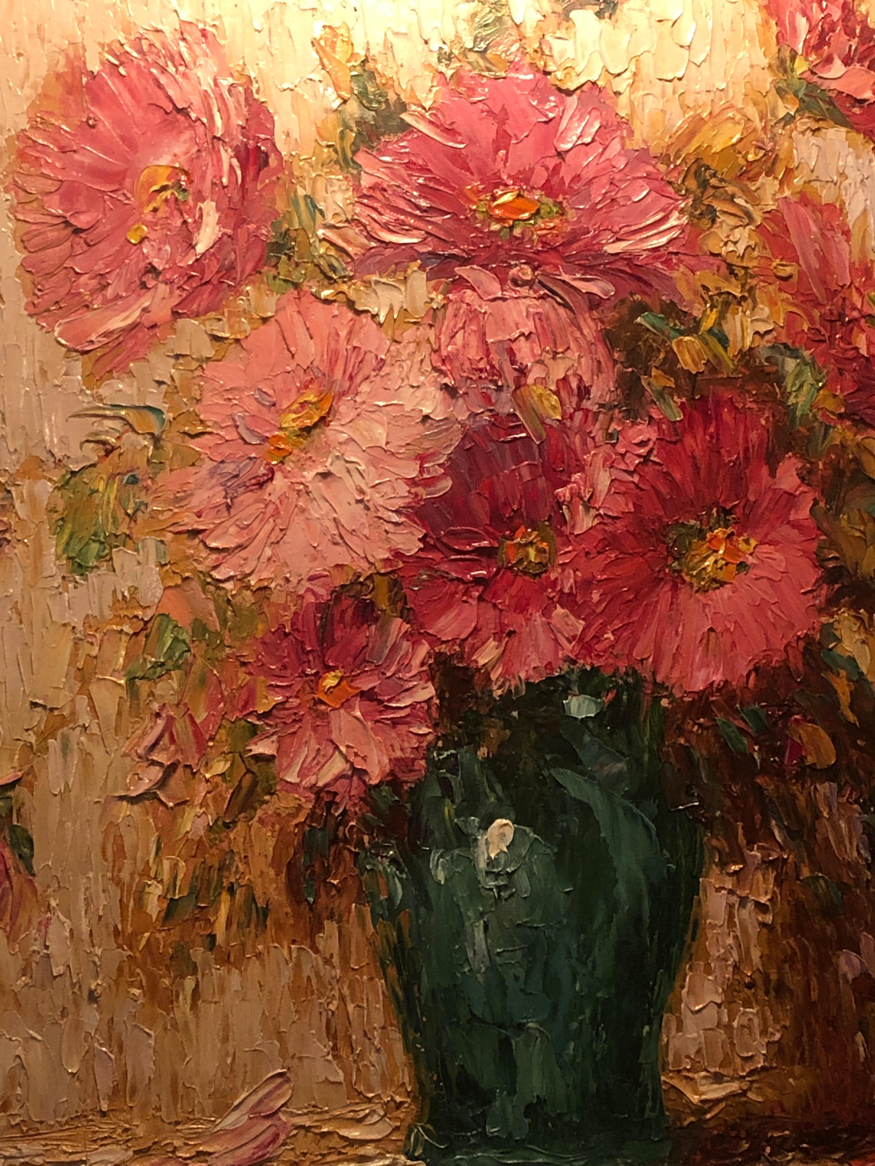 Oil on Canvas Gustave Weigand German 1860-1930 Signed Floral Still Life 1