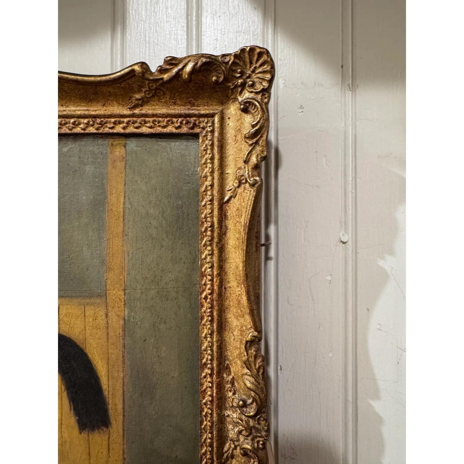 Óleo sobre lienzo Caballo y perro blanco Lienzo en venta