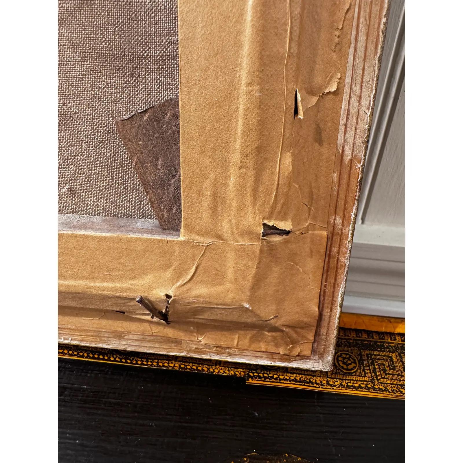 Óleo sobre lienzo Caballo y perro blanco en venta 1