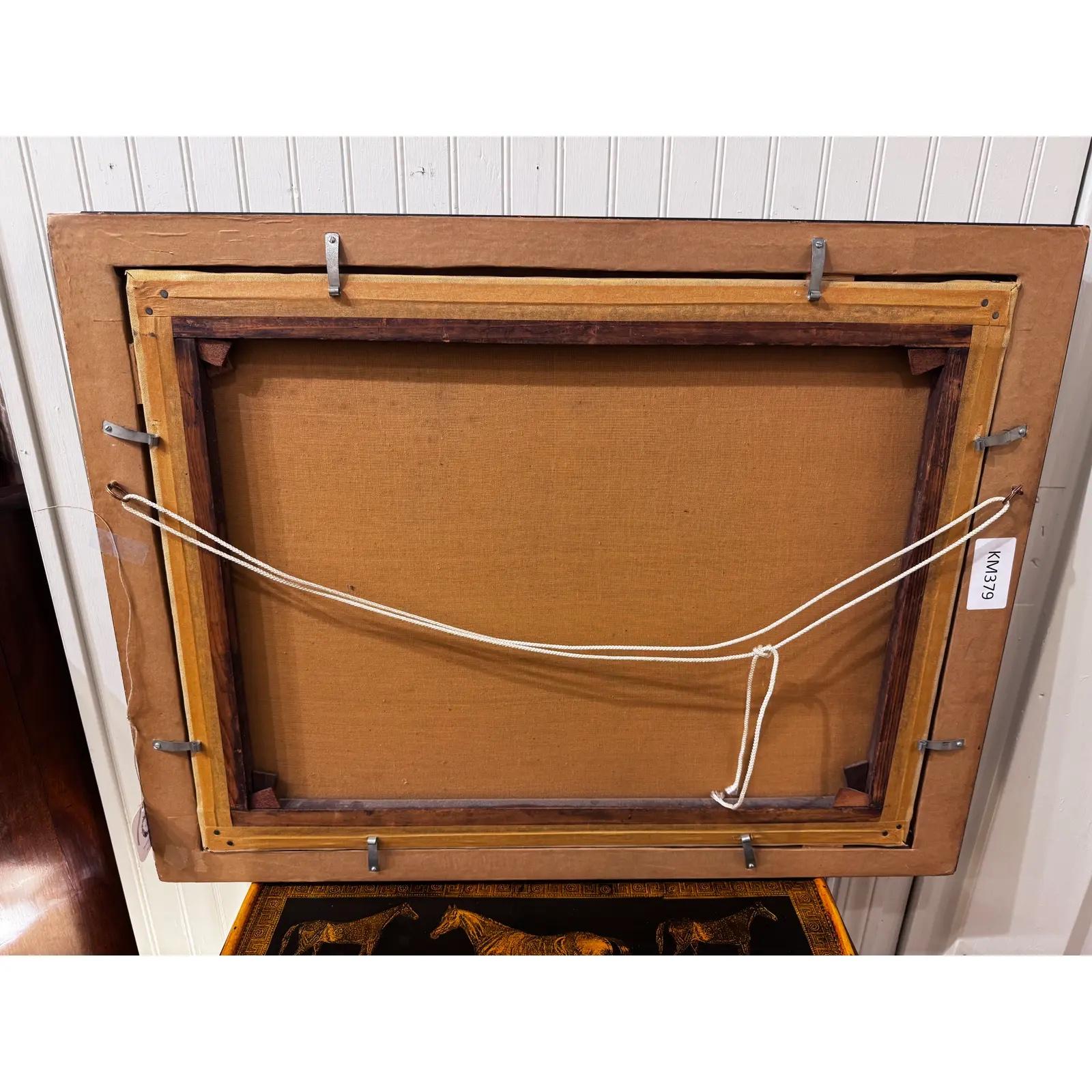 Oil on Canvas Horse in Stable im Angebot 4