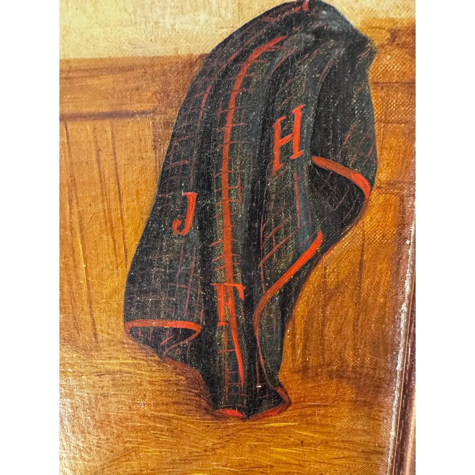 Oil on Canvas Horse in Stable (Farbe) im Angebot