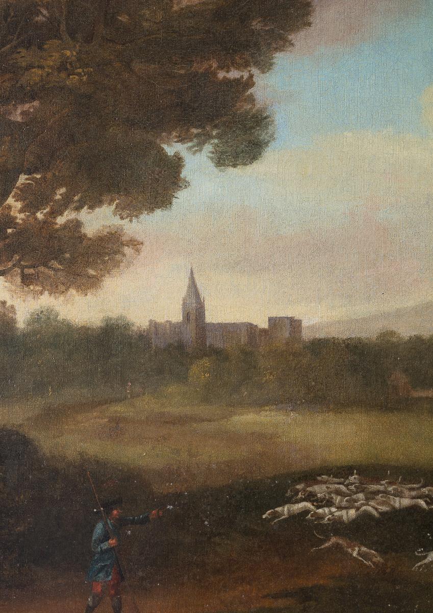 English Oil on Canvas; Hunting Scene, Circle of Francis Sartorius I (British, 1734-1804) For Sale