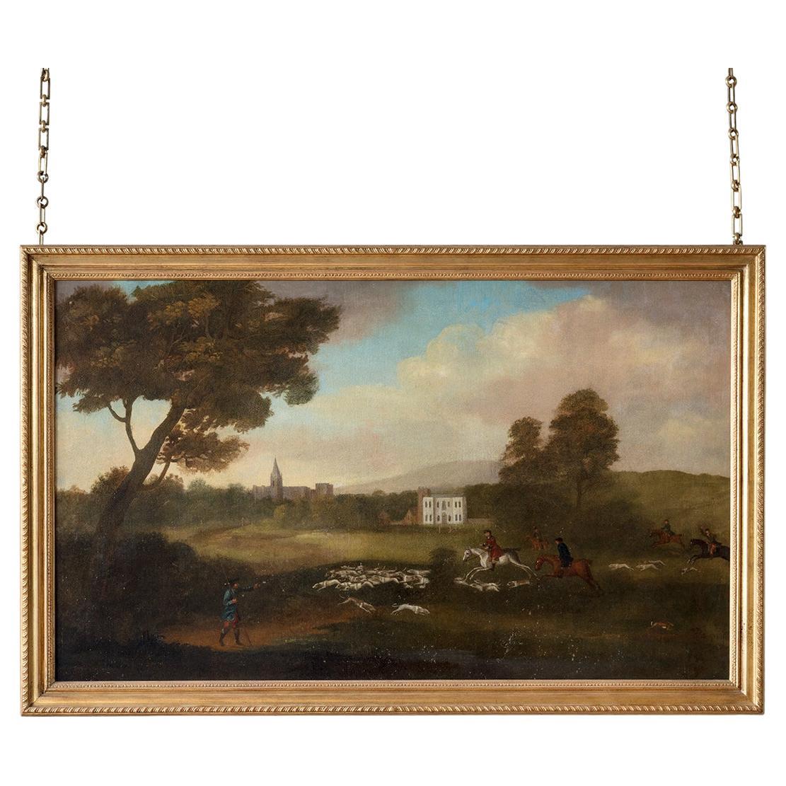 Oil on Canvas; Hunting Scene, Circle of Francis Sartorius I (British, 1734-1804)