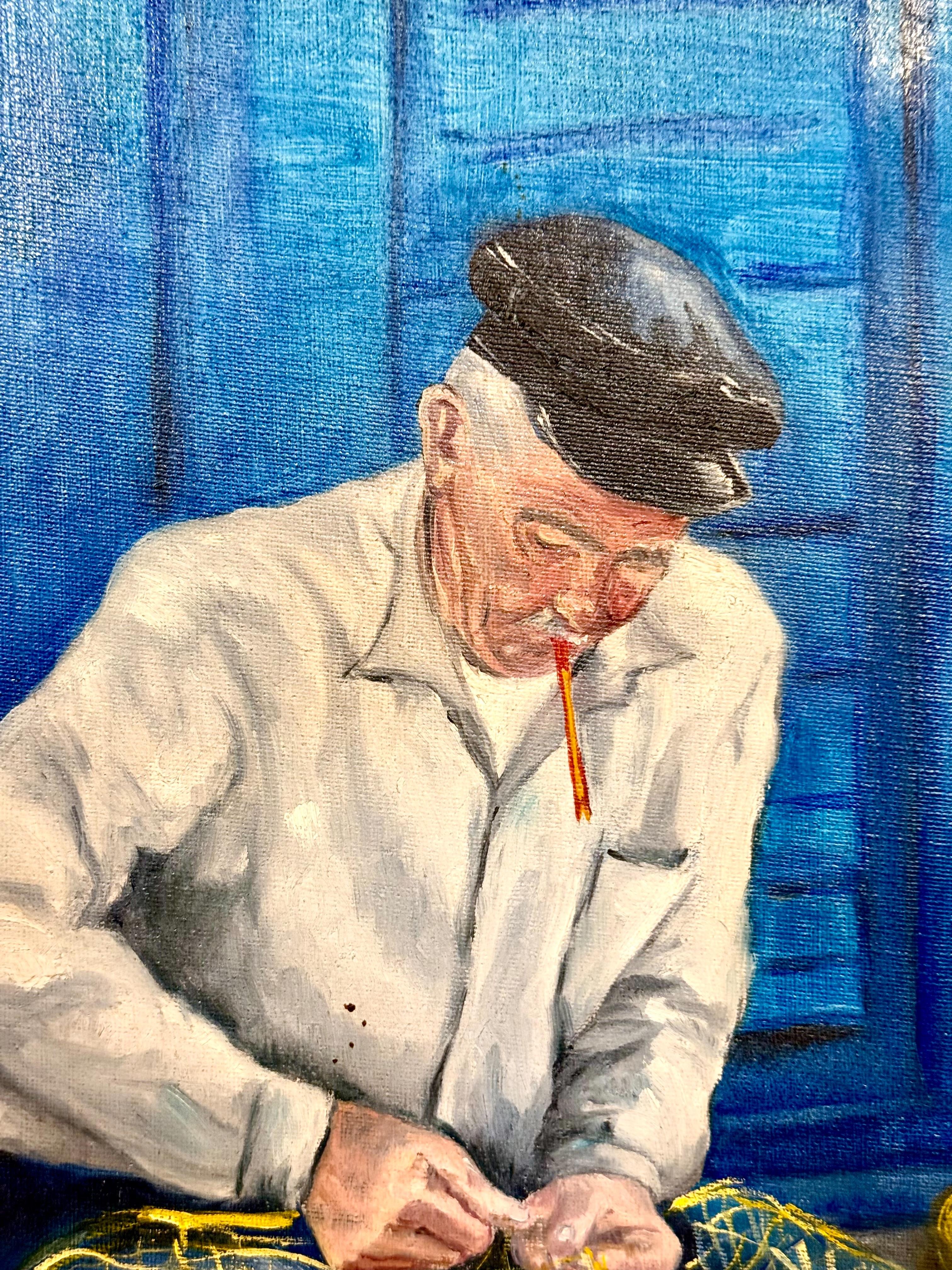 Dorato Oil on Canvas in a Giltwood Frame 