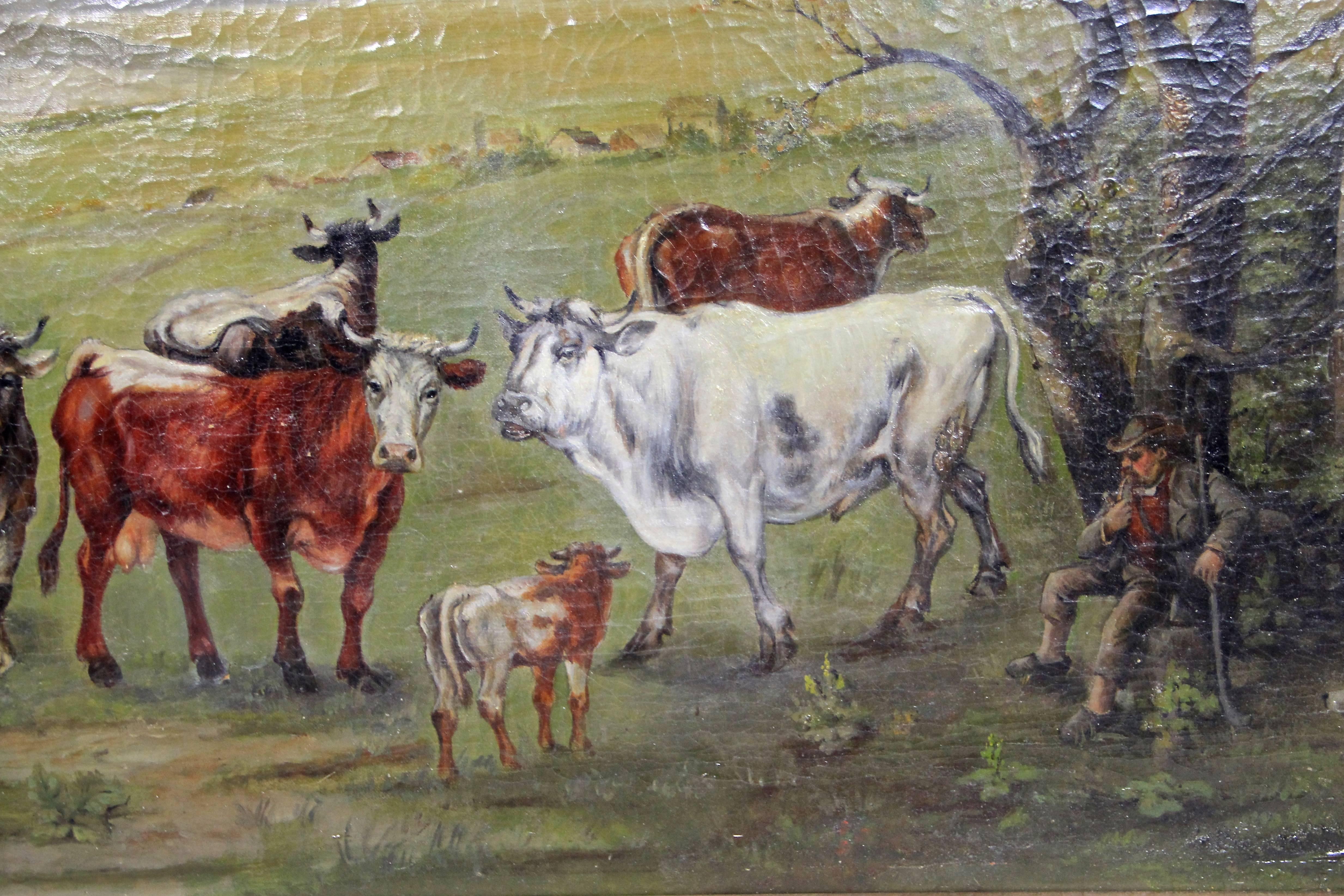 Austrian Oil on Canvas 