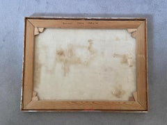 Huile abstraite sur toile, manière de Mohammad Kibria, Dhaka, Bangladesh, années 1970