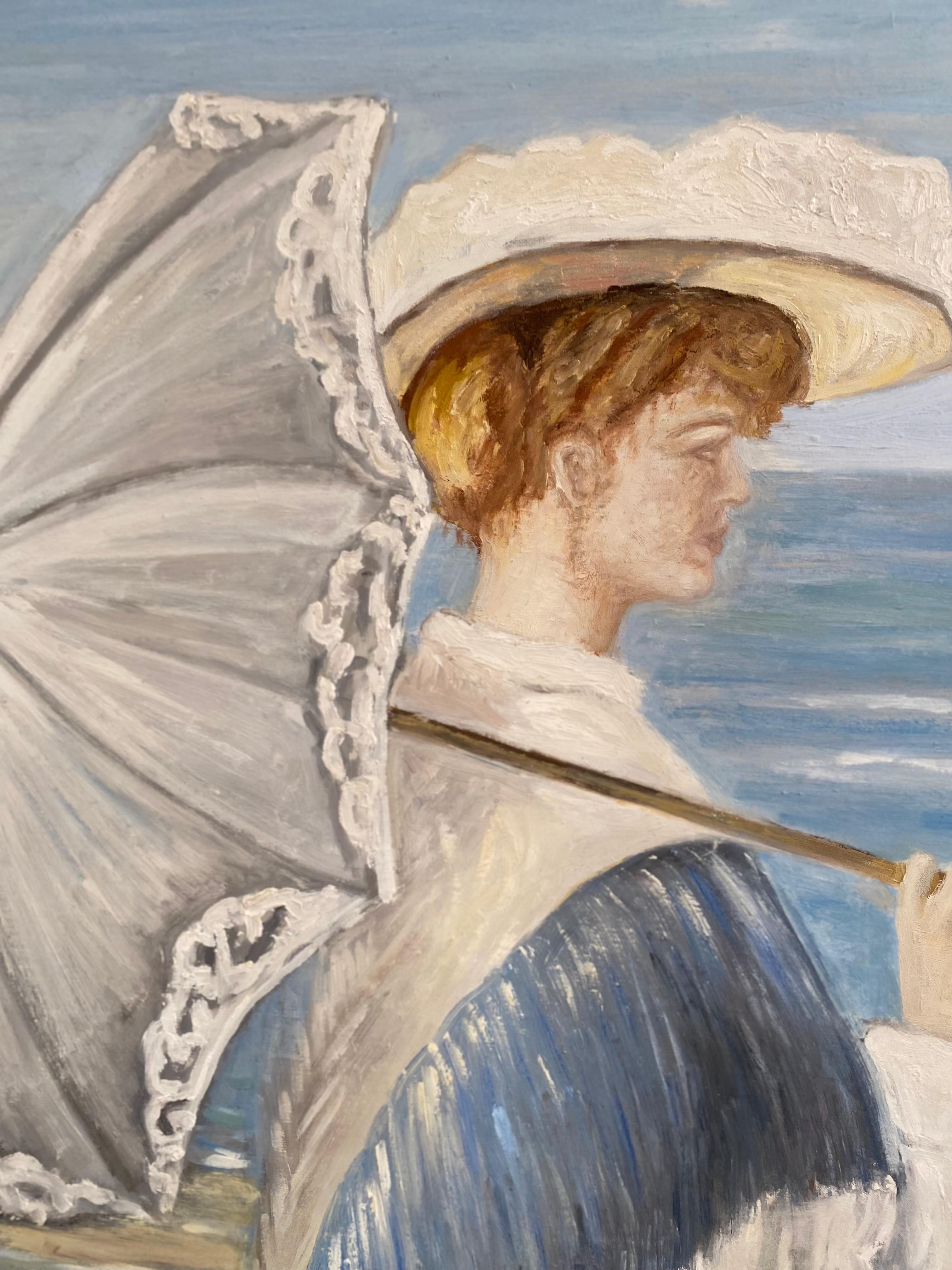 Huile sur toile dans le style de Krøyer
Circa 1950
dimensions : h157cmx W96 cm x d3cm
Réf : 1007
Prix : 1600 € pour ce tableau