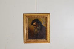 Oil on Canvas, Italy, Neapolitan School, Portrait of Man with Beard 19th Century