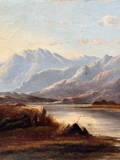 Paesaggio olio su tela di Charles Leslie, 1878