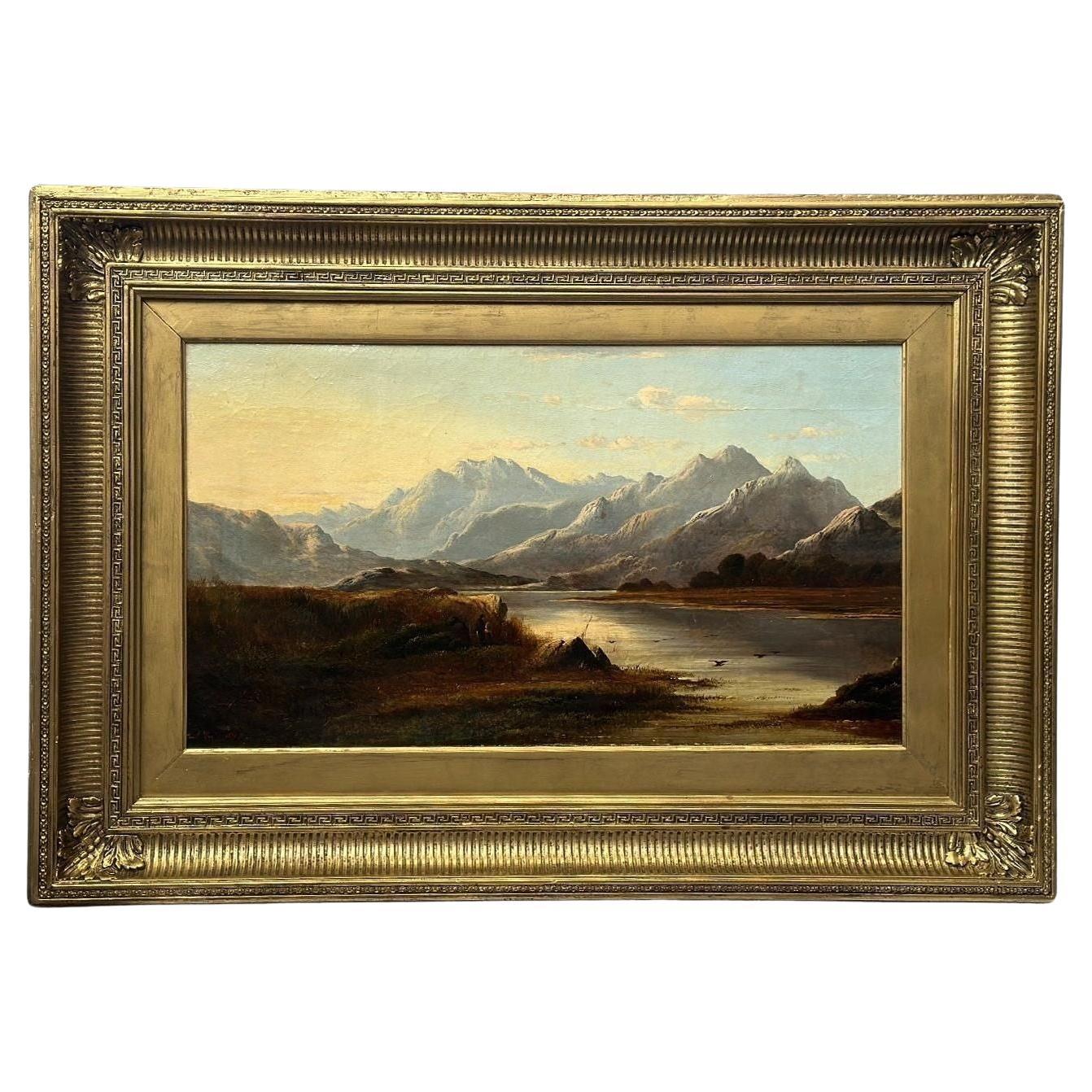 Oil on Canvas Landscape by Charles Leslie, 1878 For Sale