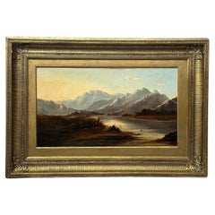 Huile sur toile Paysage de Charles Leslie, 1878