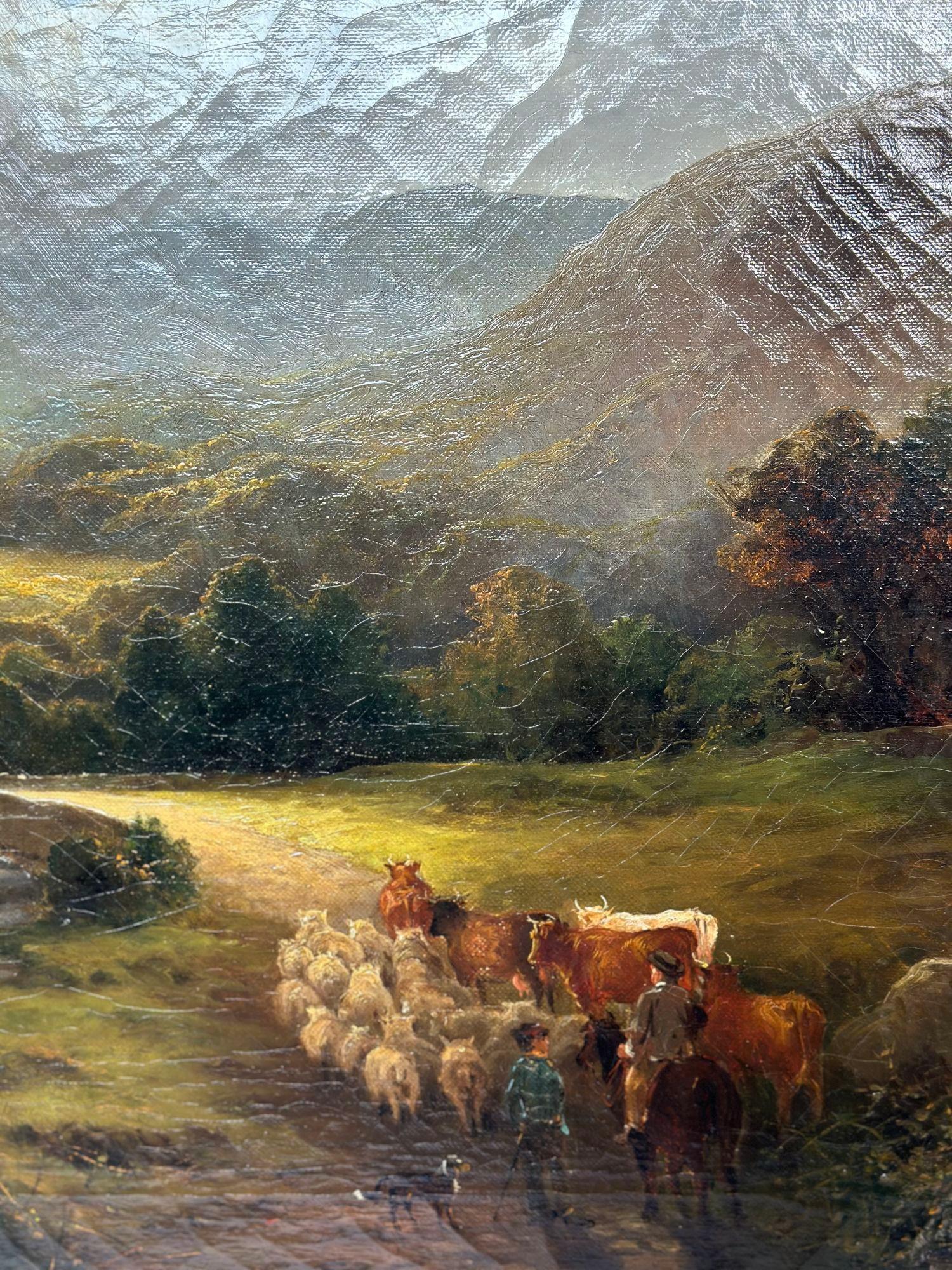 Late 19th Century Oil on Canvas Landscape by Cyrus Buott, 1882 For Sale