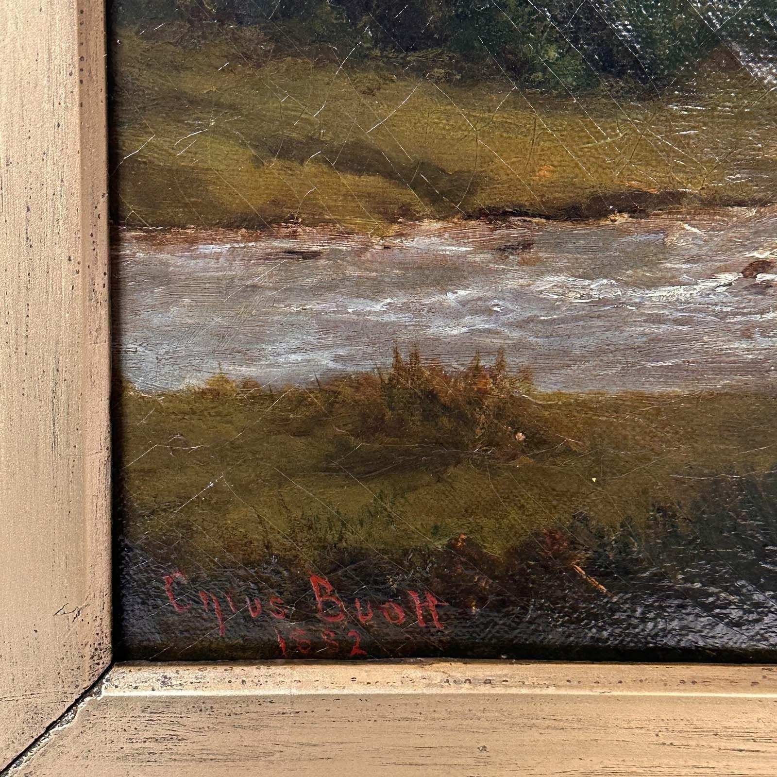 Oil on Canvas Landscape by Cyrus Buott, 1882 For Sale 2