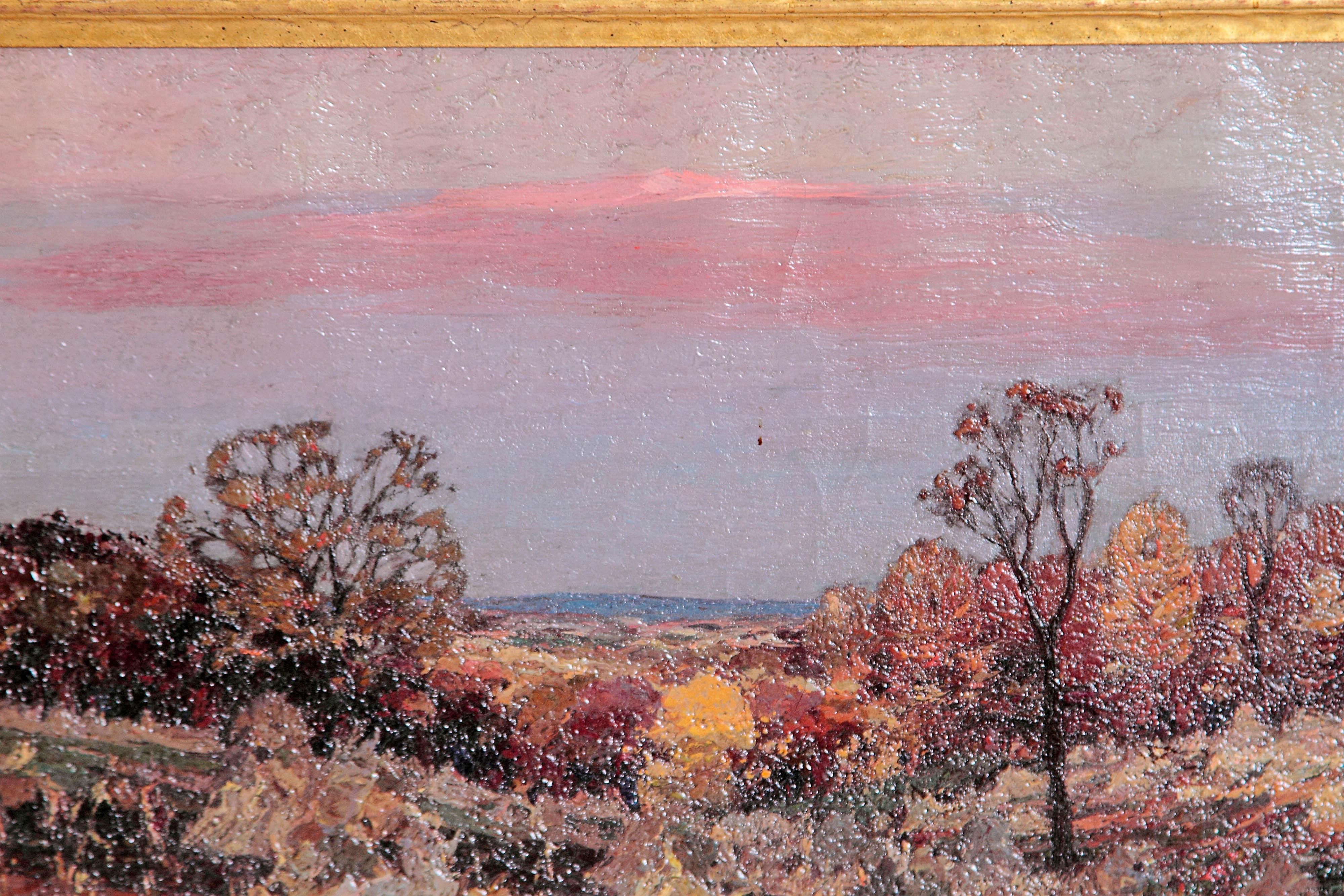 Barbizon School Oil on Canvas Landscape by Henry Charles Payne IL, MA For Sale