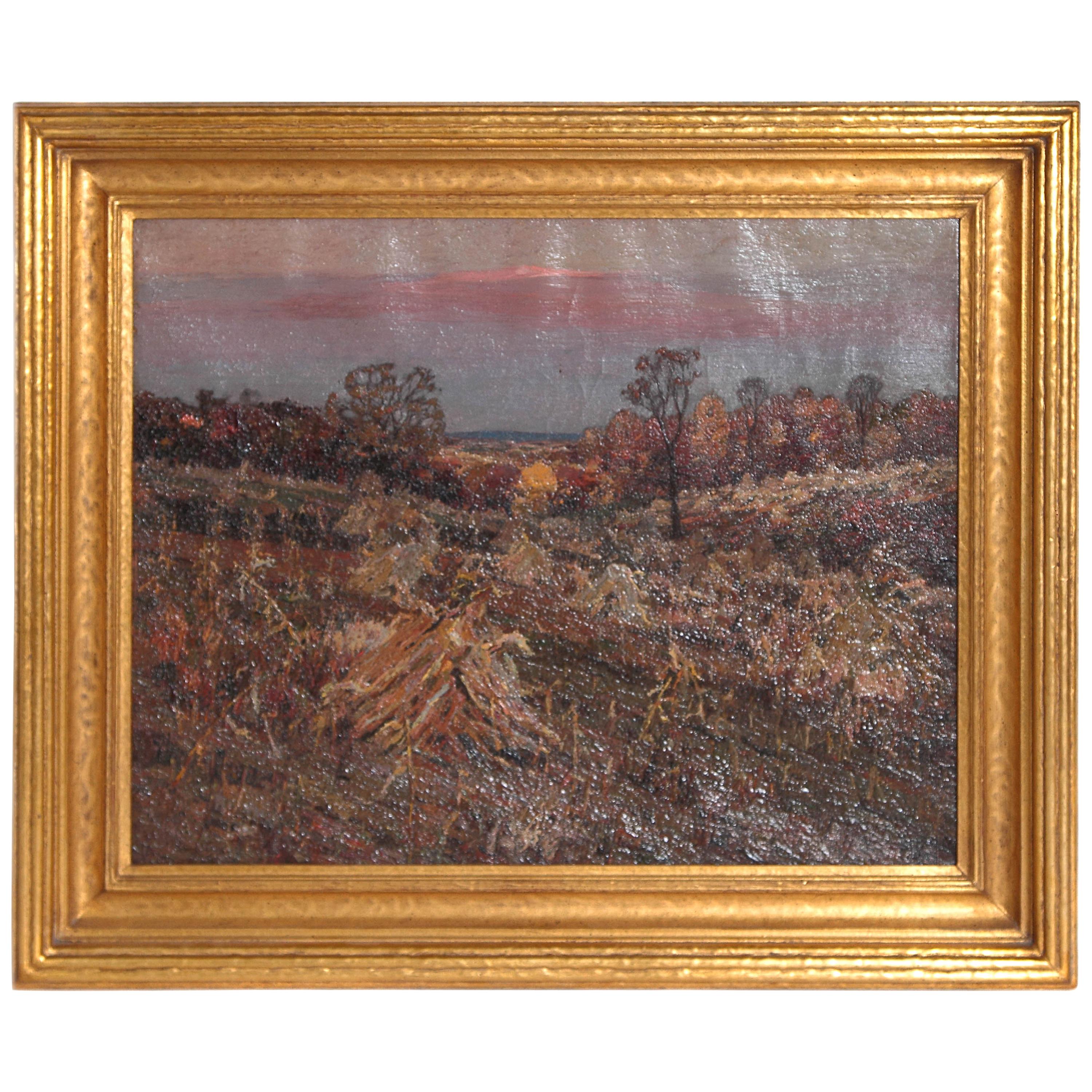 Paesaggio olio su tela di Henry Charles Payne IL, MA