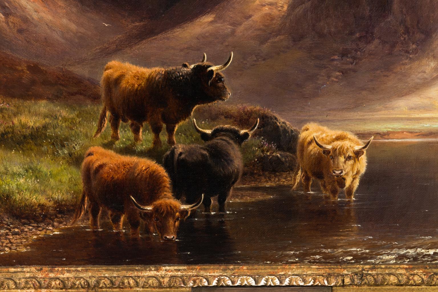 Scottish Oil on Canvas Landscape by William Davies, circa 1894