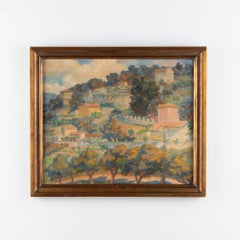 Oil on Canvas Landscape of Florence Italy; signed & dated 1930 Johannes Wilhjelm