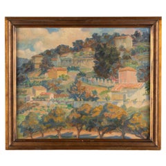 Oil on Canvas Landscape of Florence Italy; signed & dated 1930 Johannes Wilhjelm