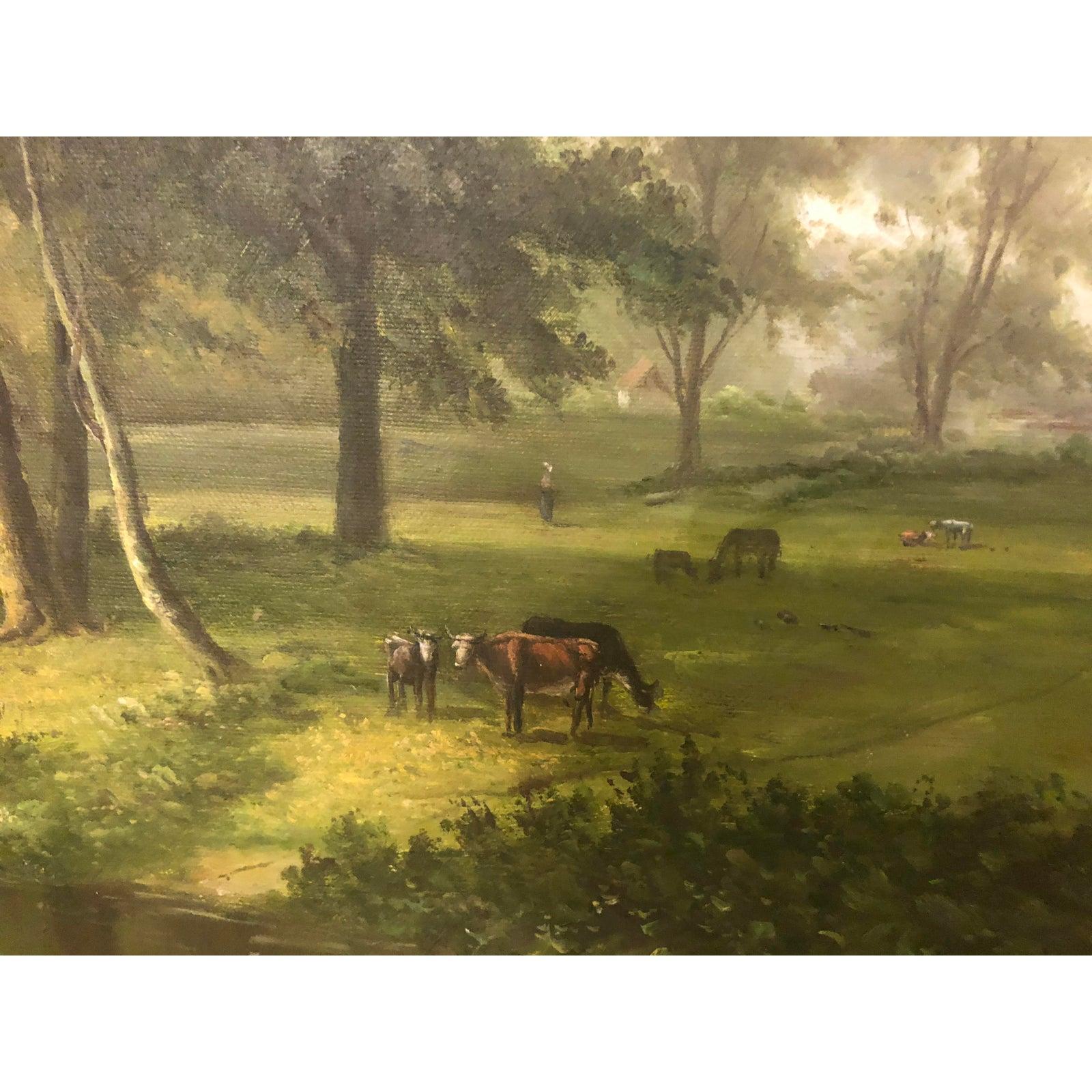 Oil on Canvas Landscape Painting, Signed by N.Bingham 2